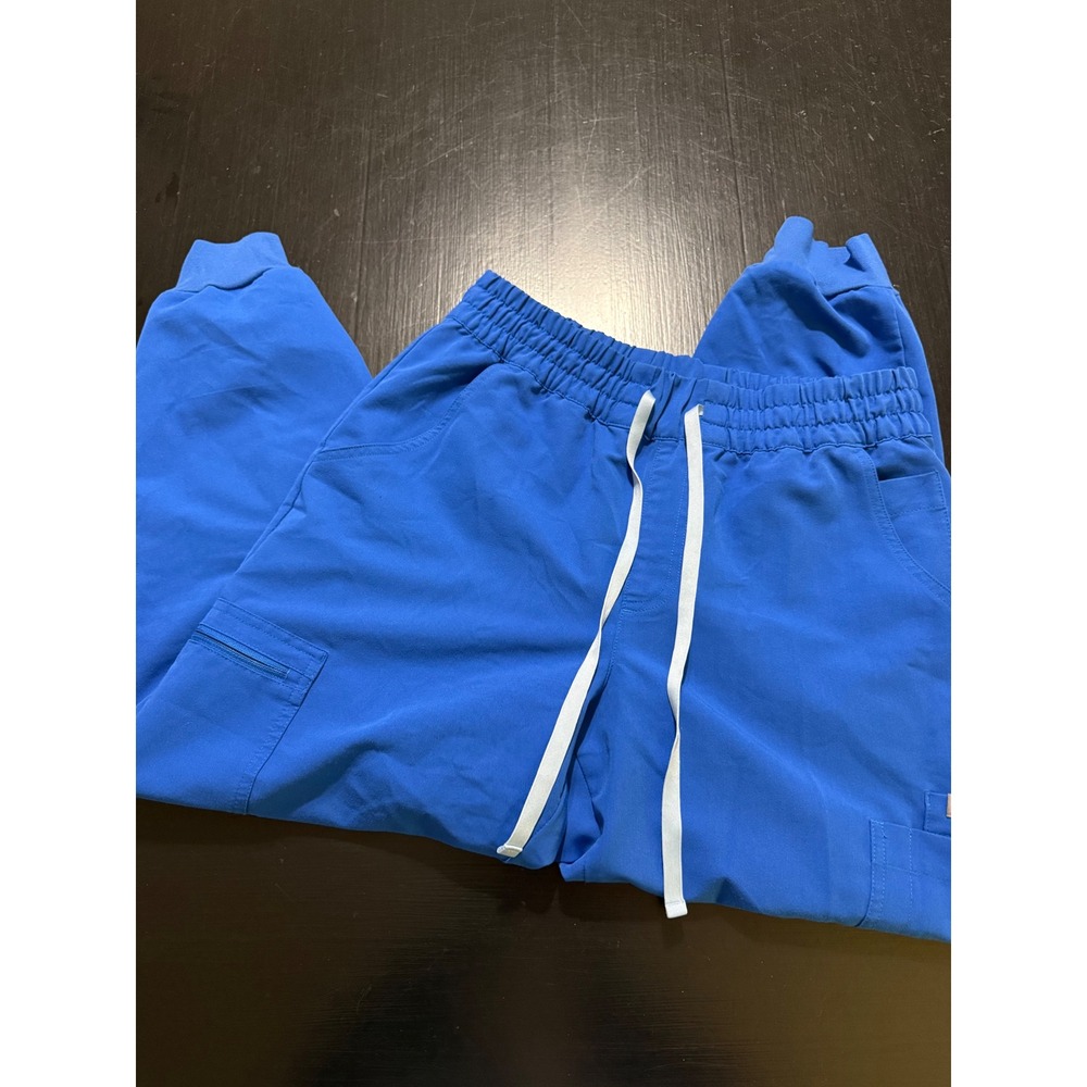 FIGS Royal Blue Zamora Jogger Scrub Pants Womens Medium Petite W23SW2014P